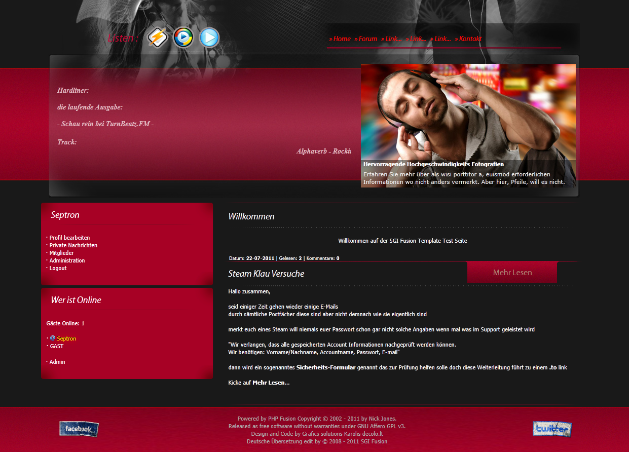 Screenshot Kiss.FM Template